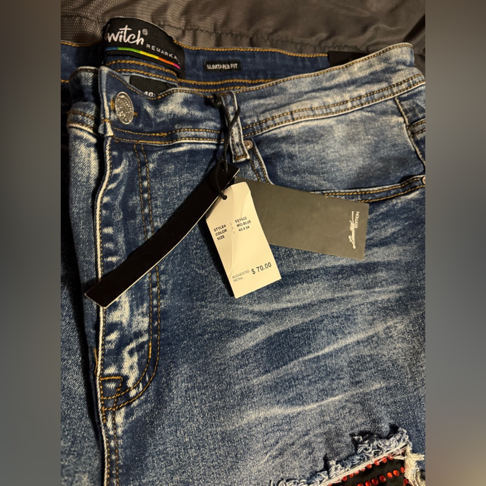 Witchery Men's Slim Straight Jeans in Washed Blue